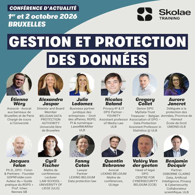 Me Julie Lodomez interviendra à la conférence « Gestion et protection des données »
